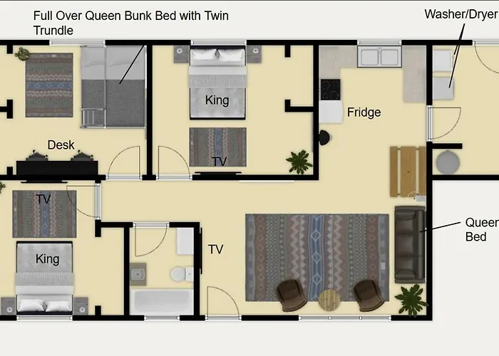 3bd, King, Brkfst, Large Tvs, Wd, Sleeps 11, Bbq Holiday home Page